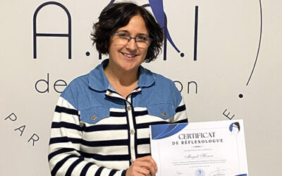 Après plus d’un an de formation, Magali est désormais certifiée Réflexologue !