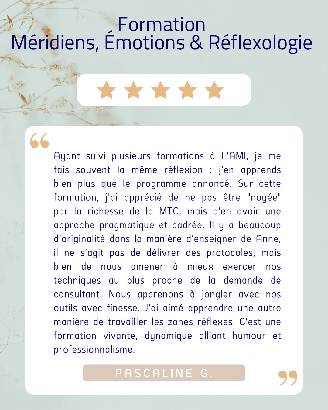 Formation Méridiens, Emotions & Réflexologie